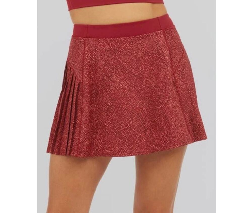 SPANX Womens Get Moving Pleated Tennis Pickleball Skort $88 NEW Size Medium Red